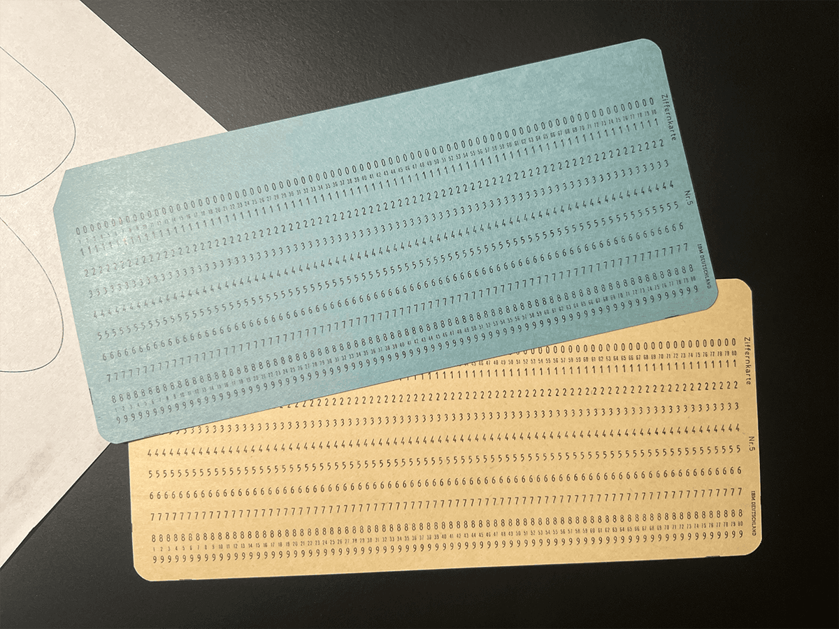 Punched cards from IBM Deutschland